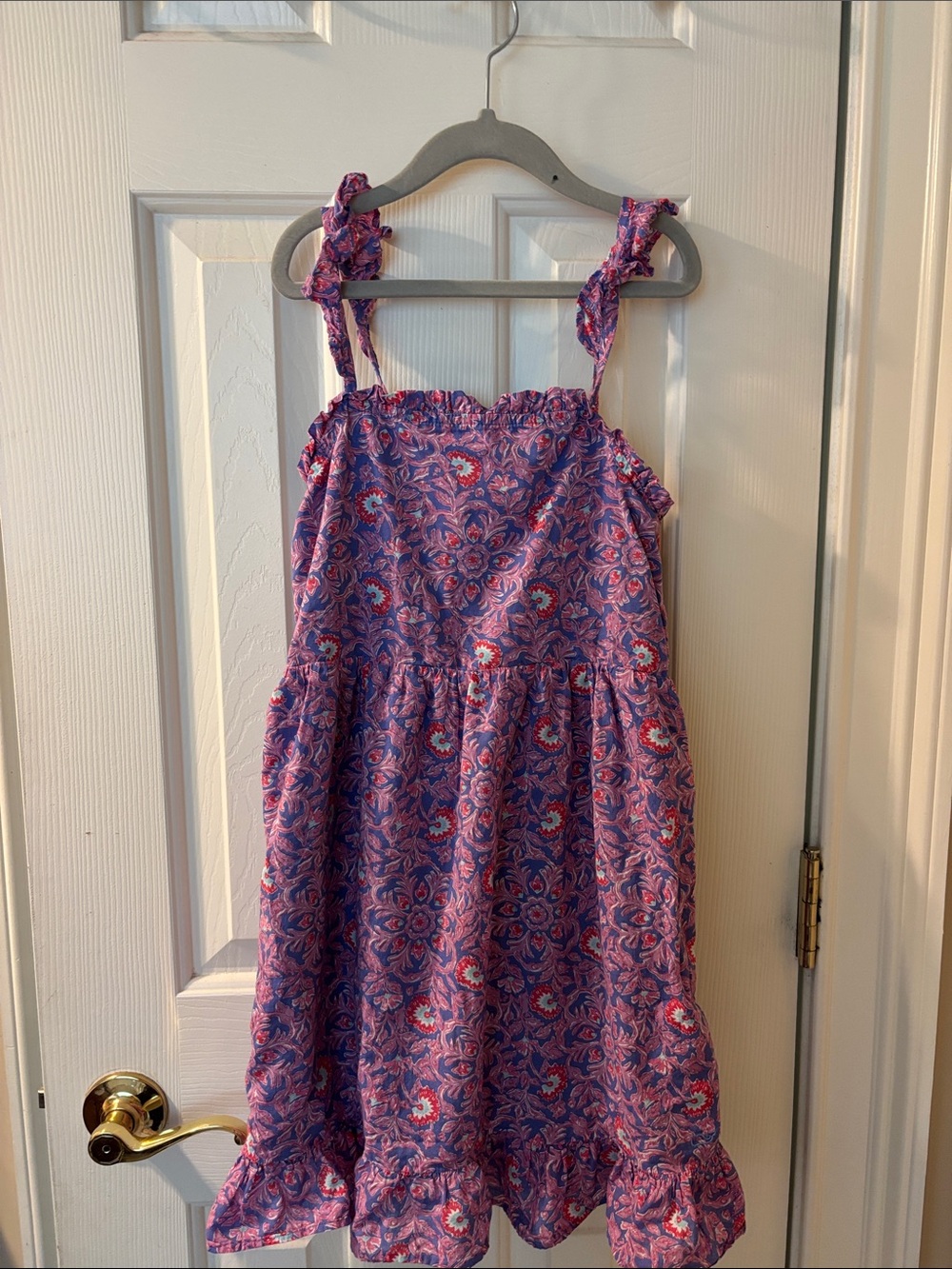 Vineyard Vines Purple Floral Sundress Girls Medium